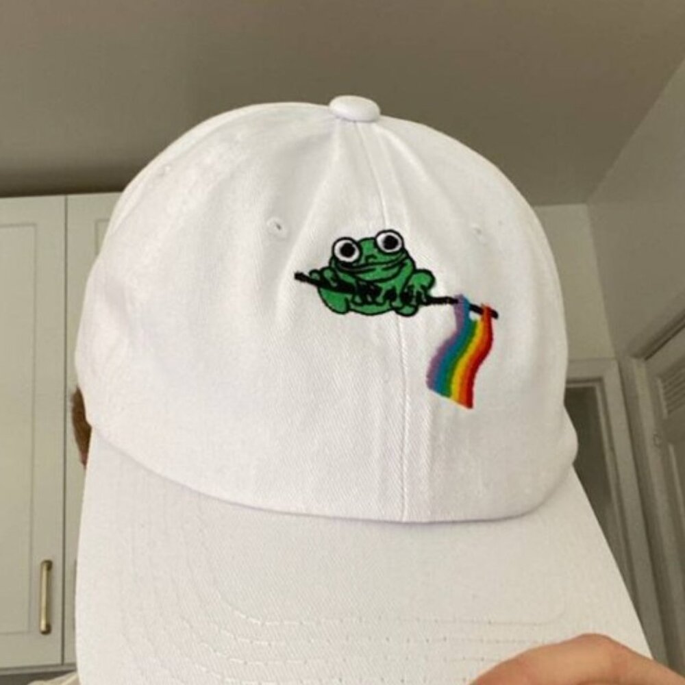 Frog Pride Rainbow Baseball Cap